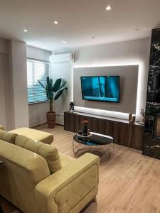 TV a/nebo společenská místnost v ubytování Iris Apartment Livadeia + 8 fotografií