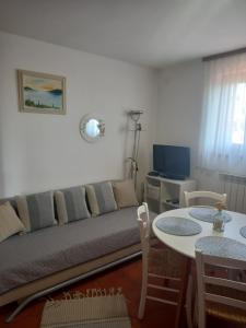 sala de estar con sofá y mesa en Apartments Leone, en Brtonigla