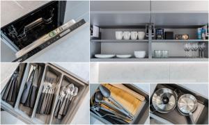 Η κουζίνα ή μικρή κουζίνα στο Grey Apartments +11 φωτογραφίες