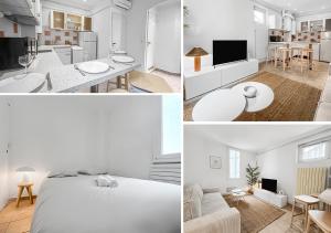 TV a/nebo společenská místnost v ubytování Couché de Soleil à Cannes - Centre Ville - PALAIS DES FESTIVAL 6min - LA CROISETTE 2min- YourPrimeHostConciergerie