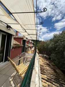 A balcony or terrace at Eleni's Guesthouse