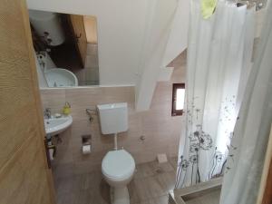 un piccolo bagno con un water e un lavandino di ART-2 sobe a Nova Varoš