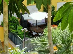 A garden outside Charming Apartment with a Cozy Terrace