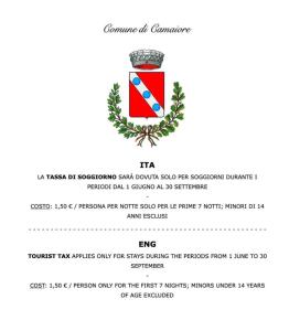 a letter of recommendation for the commander of the order of commander logo at Casa Vittoria in Camaiore