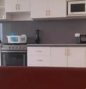 Kuchyň nebo kuchyňský kout v ubytování Mauvi