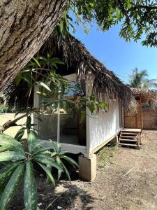 a small house with a straw roof at Casa Lorinda in Lo de Marcos