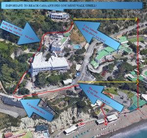 イスキアにあるB&B Casa Antonioの海辺のコテージへのアップグレード案地図