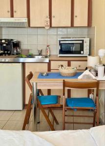 Kuchyň nebo kuchyňský kout v ubytování Πλάτανος στούντιο