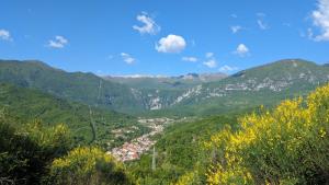 a view of a valley in the mountains at B&B Fiume in Morino