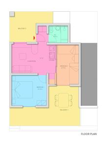 a floor plan of a house at Apt al mare in Epanomi