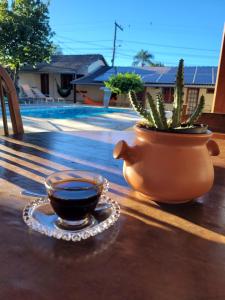 Brisa da Serra Hotel Pousada Pirenopolis内部或周边的泳池