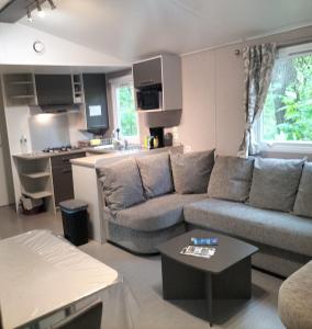Kuchyň nebo kuchyňský kout v ubytování Mobil home Côte d'Opale