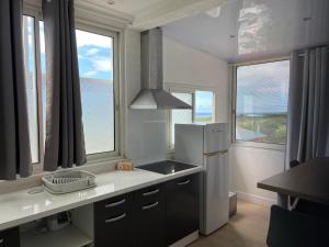 A kitchen or kitchenette at GITE PEI LA VANILLE "Studio Duplex TI Kaz"