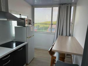 A kitchen or kitchenette at GITE PEI LA VANILLE "Studio Duplex TI Kaz"