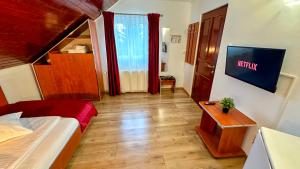 TV a/nebo společenská místnost v ubytování Valea Albă View - SELF CHECK-IN