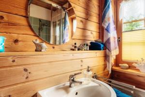 Koupelna v ubytování Blockhaus 2