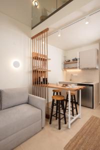 Eldhús eða eldhúskrókur á Theros Serenity Suites