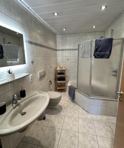 Koupelna v ubytování Ferienwohnung Eifel-Ring