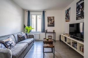 Televízia a/alebo spoločenská miestnosť v ubytovaní L'appart ciné, T2 Centre ville Narbonne