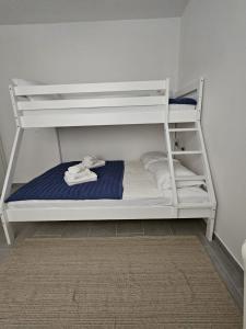 a white bunk bed in a room at Vila Brod in Šibenik +36 photos