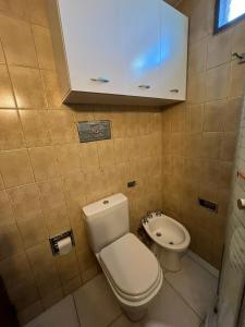 ein Badezimmer mit Toilette und Waschbecken in der Unterkunft CASA DE BARRIO LUJAN DE CUYO in Ciudad Lujan de Cuyo
