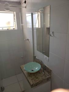 Koupelna v ubytování Kitnet aconchegante