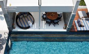 an aerial view of a house with a swimming pool at InterContinental Sanya Resort, an IHG Hotel in Sanya