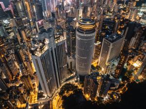Splošen razgled na mesto Hongkong oz. razgled na mesto, ki ga ponuja hotel