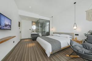 Letto o letti in una camera di 莫干山雅泉山居