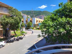 a view of a street in a city with buildings at Apartman Katica in Tivat