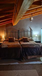 1 dormitorio con 2 camas en una habitación en El Rincon De Luna en Moratilla de los Meleros