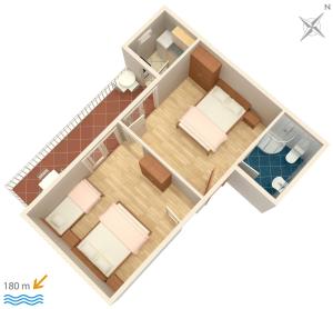 Půdorys ubytování Apartments by the sea Podaca, Makarska - 4734