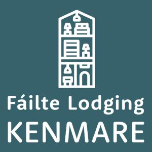 a sign with a picture of a building at Fáilte Lodging Kenmare Town Centre in Kenmare