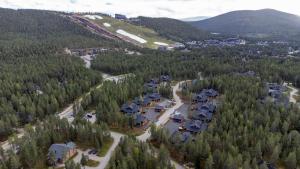 an aerial view of a resort in a forest at Holiday In Lapland - SointuiLevi B65 in Levi