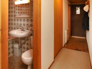 a bathroom with a toilet and a sink at Apartment Les Arsets 301-11 by Interhome in Arveyes
