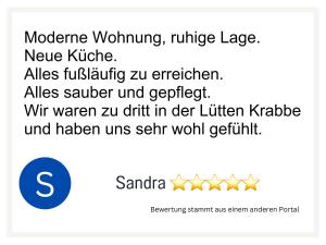 a screenshot of a cell phone screen with a text box at strandnah & ruhig für 4 Pers in Bensersiel +53 photos