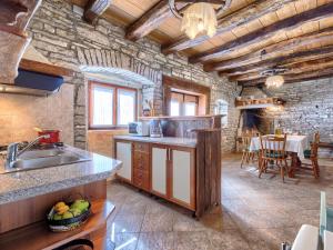 kuchnia ze zlewem i blatem w obiekcie Holiday Home Narcis by Interhome w mieście Pazin