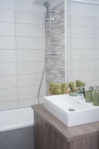 Koupelna v ubytování ARAD PLAZA Viktoria Apartament