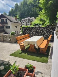 Zahrada ubytování Apartma Roner