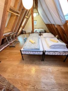 Heimsheim的住宿－L8 Street - Heimsheim，带帐篷的客房内的两张床