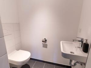a bathroom with a toilet and a sink at Apartment be calm by Interhome in Mieming
