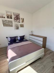 Katil atau katil-katil dalam bilik di Apartment Wilanow Branickiego