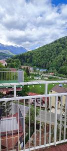 desde el balcón de un edificio con vistas a la ciudad en DUPLEX BELLE VIEW SINAIA, en Sinaia