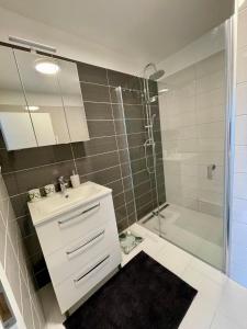 Koupelna v ubytování Apartmán Bystřice