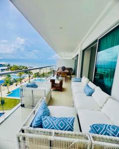 Posezení v ubytování MORROS EPIC luxury beach