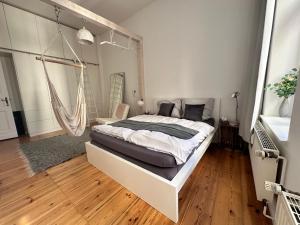 Postel nebo postele na pokoji v ubytování charming and cozy apartment