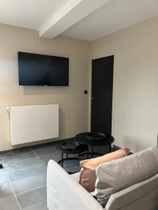 TV a/nebo společenská místnost v ubytování Maison avec terrasse en hauteur