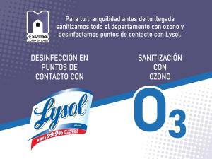 a label for a bottle of lysol cigarettes at MS Excelente Suite Alberca Milenio C32 in Querétaro