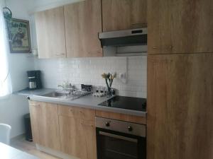 Η κουζίνα ή μικρή κουζίνα στο Maison " Bouton d'or" au bord de l'eau, à 10 mn de Tours , meublé classé une étoile