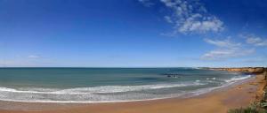 une plage avec l'océan et un ciel bleu dans l'établissement Barceló Conil Playa - Adults Recommended, à Conil de la Frontera